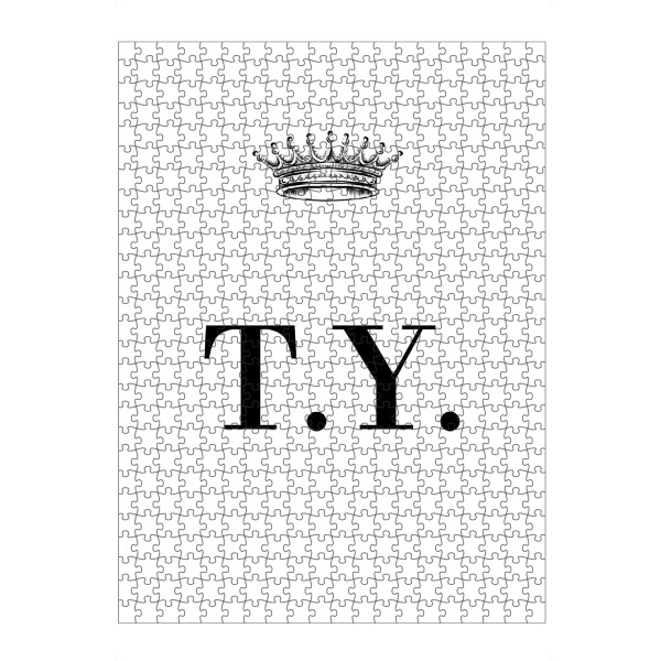 Puzzle Ravensburger "Queen TY" artboxONE - Schwarzweiß,Buchstaben