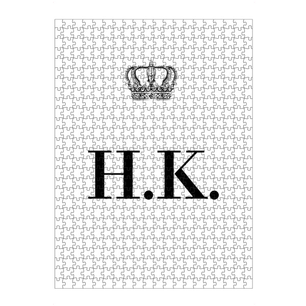 artboxONE Puzzle "King HK" artboxONE - Schwarzweiß,Buchstaben