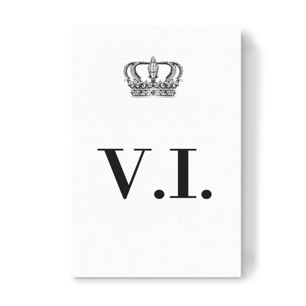 Leinwandbild "King VI" artboxONE - Schwarzweiß,Buchstaben