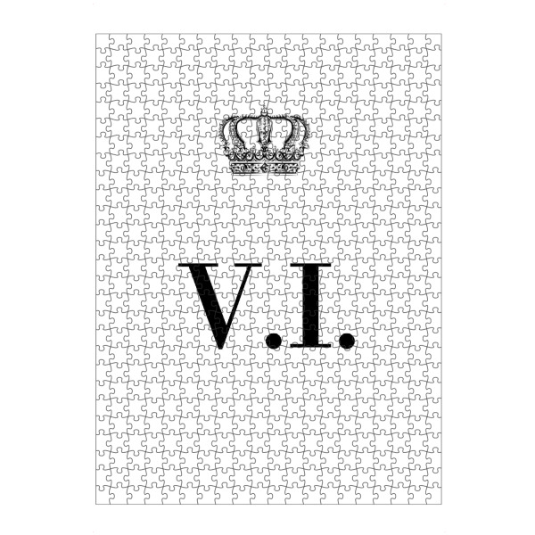 artboxONE Puzzle "King VI" artboxONE - Schwarzweiß,Buchstaben