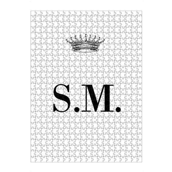 artboxONE Puzzle "Queen SM" artboxONE - Schwarzweiß,Buchstaben
