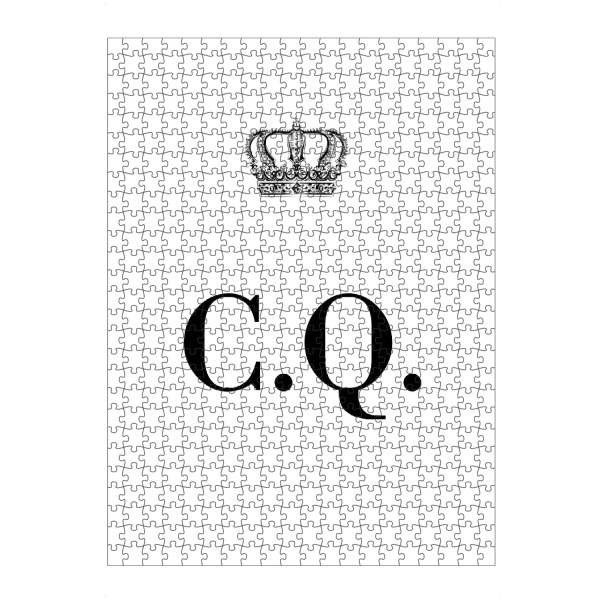 Puzzle Ravensburger "King CQ" artboxONE - Schwarzweiß,Buchstaben