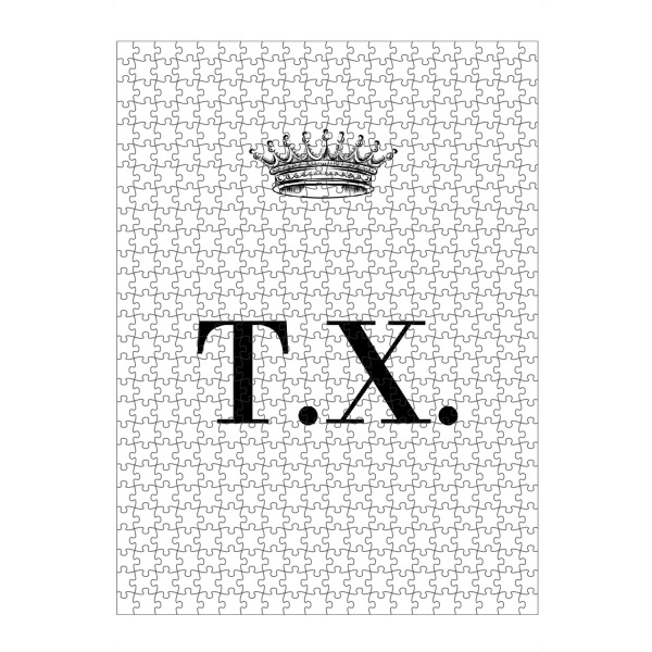 artboxONE Puzzle "Queen TX" artboxONE - Schwarzweiß,Buchstaben