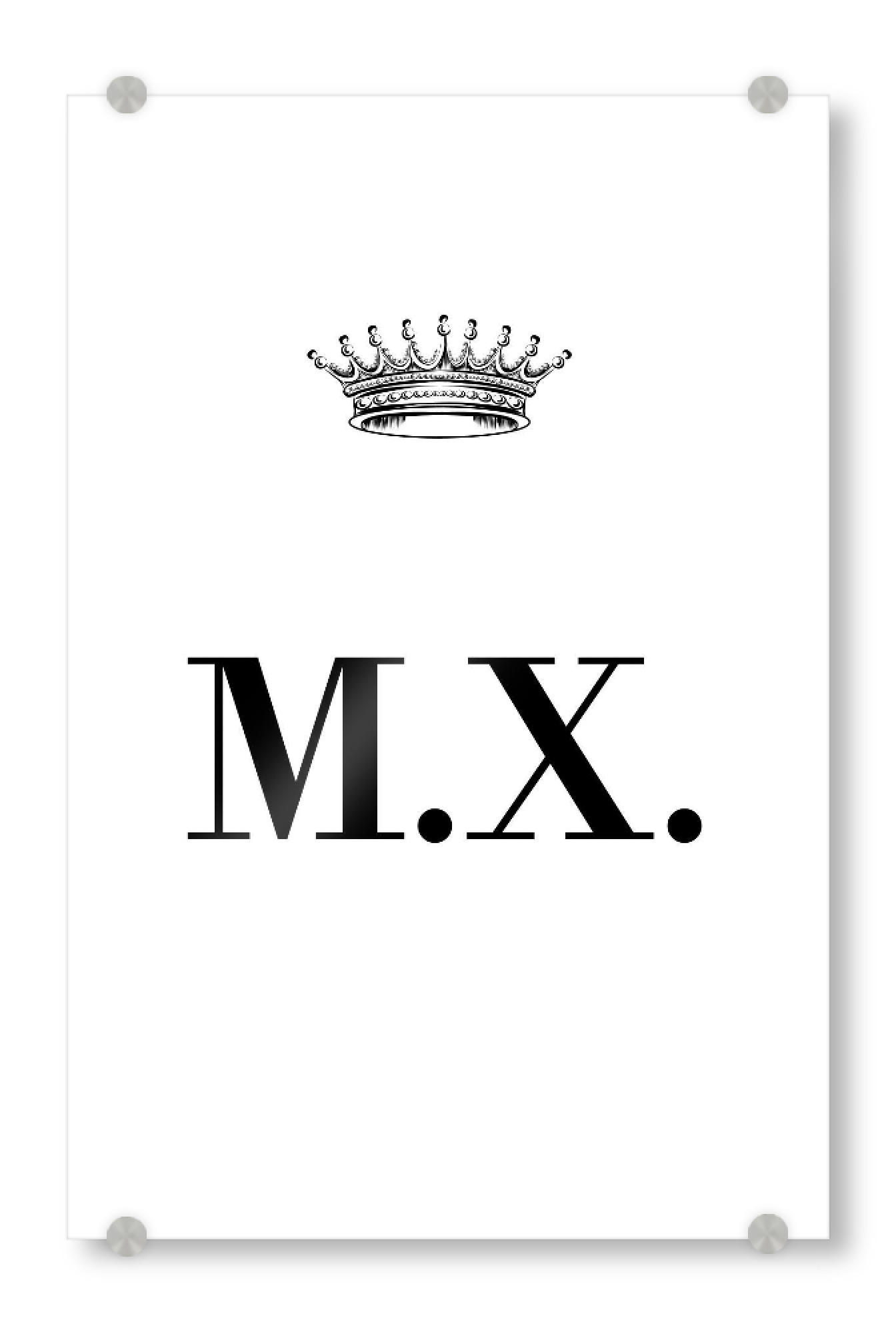 Acrylglasbild "Queen MX" artboxONE - Schwarzweiß,Buchstaben
