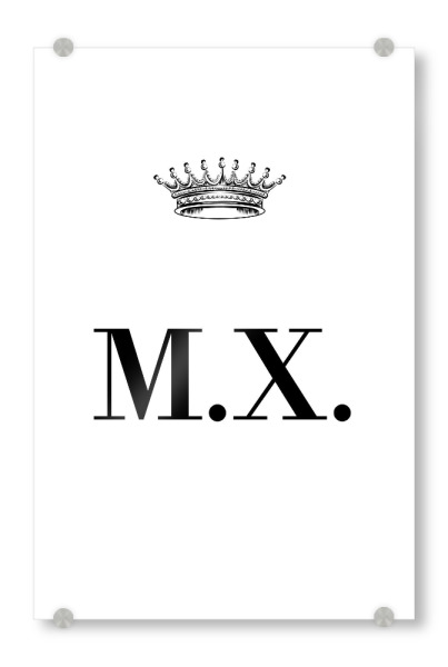 Acrylglasbild "Queen MX" artboxONE - Schwarzweiß,Buchstaben