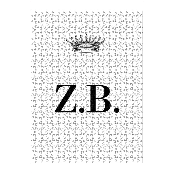 Puzzle Ravensburger "Queen ZB" artboxONE - Schwarzweiß,Buchstaben