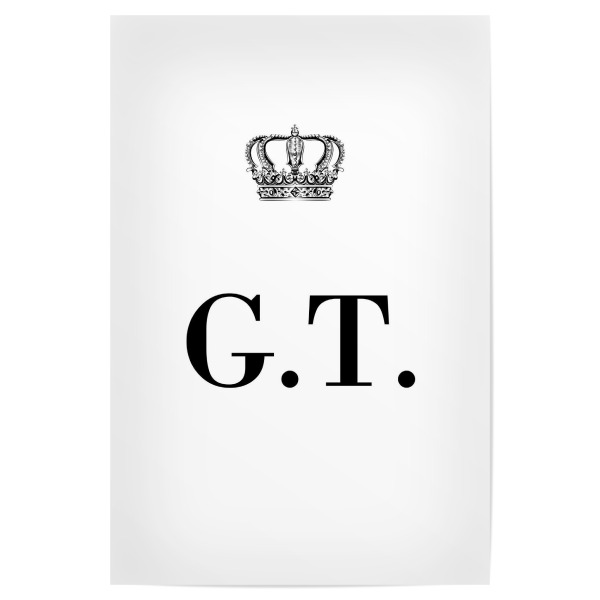 Poster "King GT" artboxONE - Schwarzweiß,Buchstaben