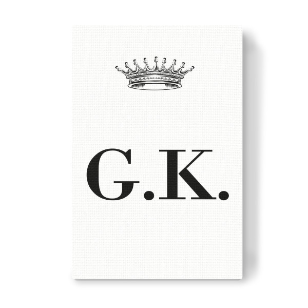 Leinwandbild "Queen GK" artboxONE - Schwarzweiß,Buchstaben