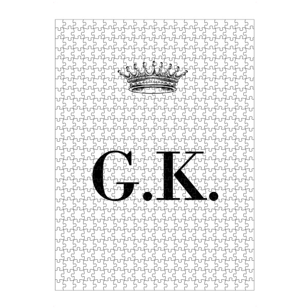 artboxONE Puzzle "Queen GK" artboxONE - Schwarzweiß,Buchstaben