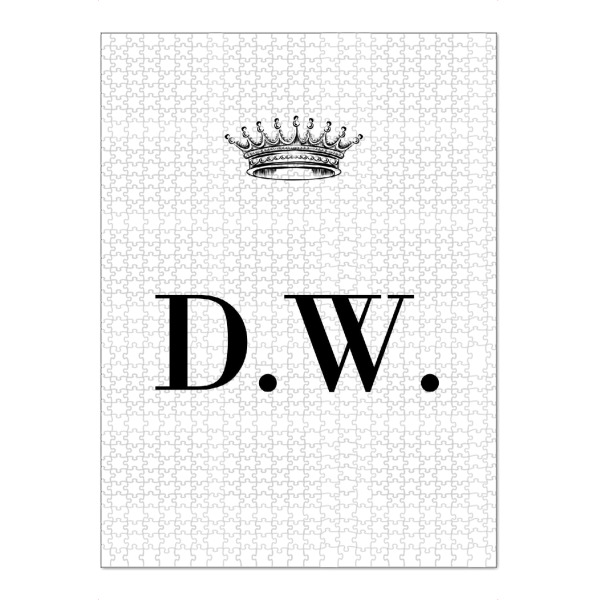 Puzzle Ravensburger "Queen DW" artboxONE - Schwarzweiß,Buchstaben