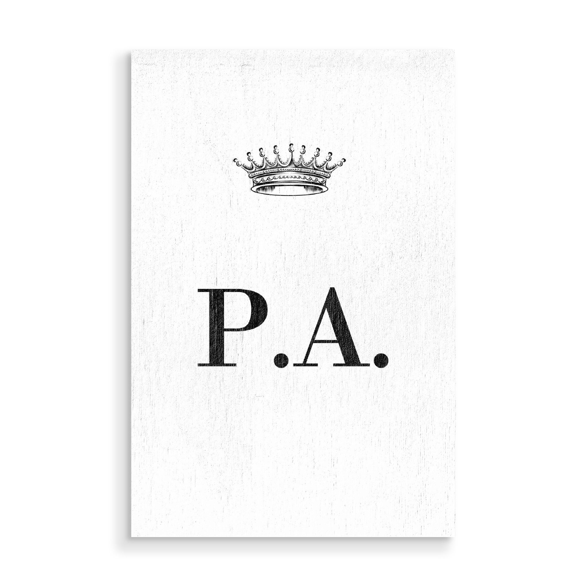 Holzbild "Queen PA" artboxONE - Schwarzweiß,Buchstaben