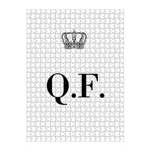 Puzzle Ravensburger "King QF" artboxONE - Schwarzweiß,Buchstaben