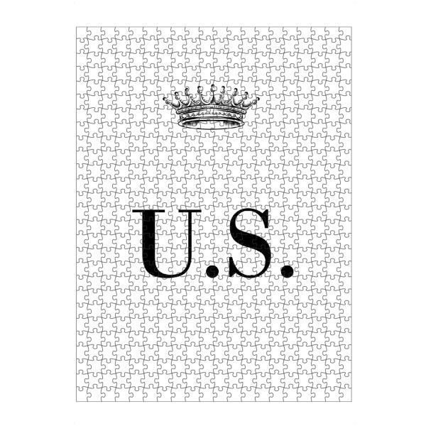 artboxONE Puzzle "Queen US" artboxONE - Schwarzweiß,Buchstaben