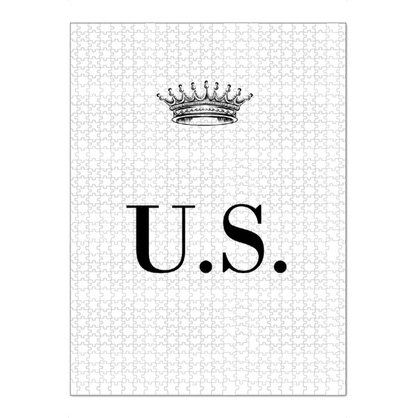 Puzzle Ravensburger "Queen US" artboxONE - Schwarzweiß,Buchstaben