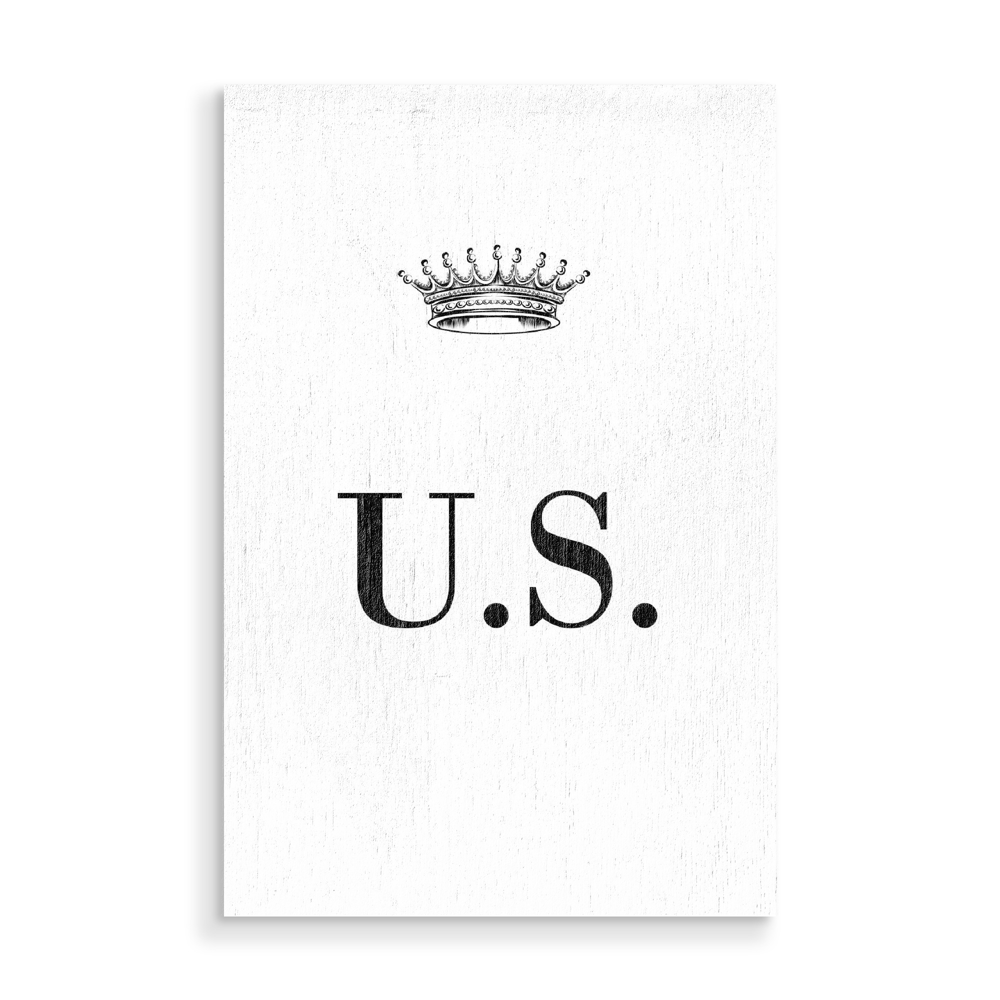 Holzbild "Queen US" artboxONE - Schwarzweiß,Buchstaben