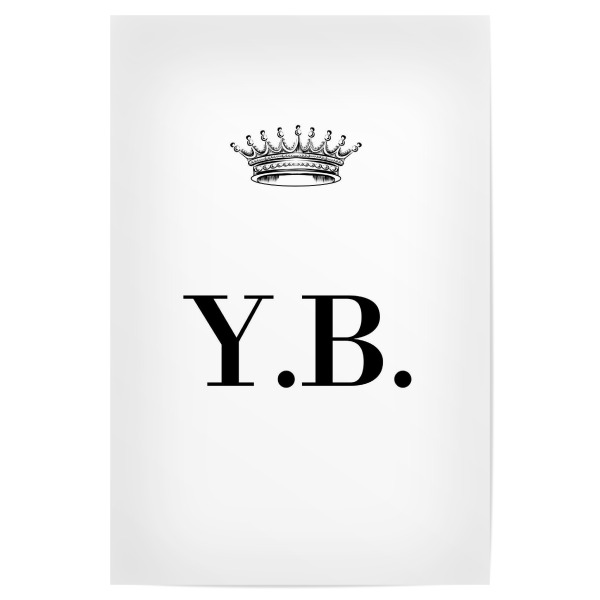 Poster 30x20 cm "Queen YB" artboxONE - Schwarzweiß,Buchstaben