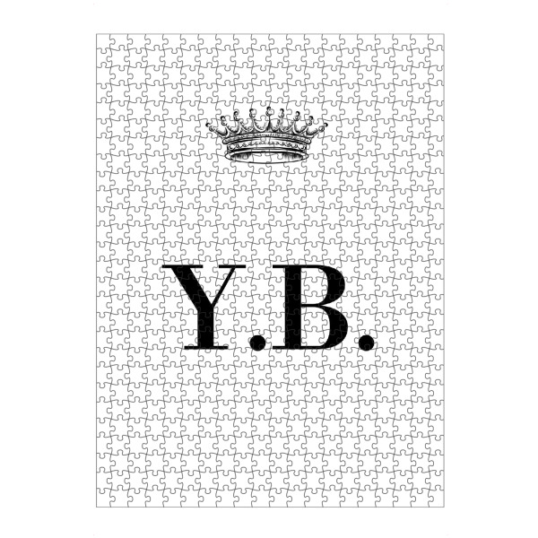 Puzzle Ravensburger "Queen YB" artboxONE - Schwarzweiß,Buchstaben