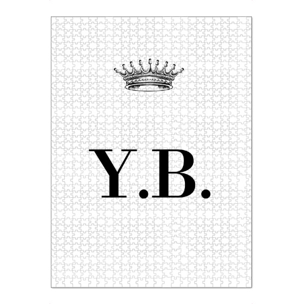 Puzzle Ravensburger "Queen YB" artboxONE - Schwarzweiß,Buchstaben