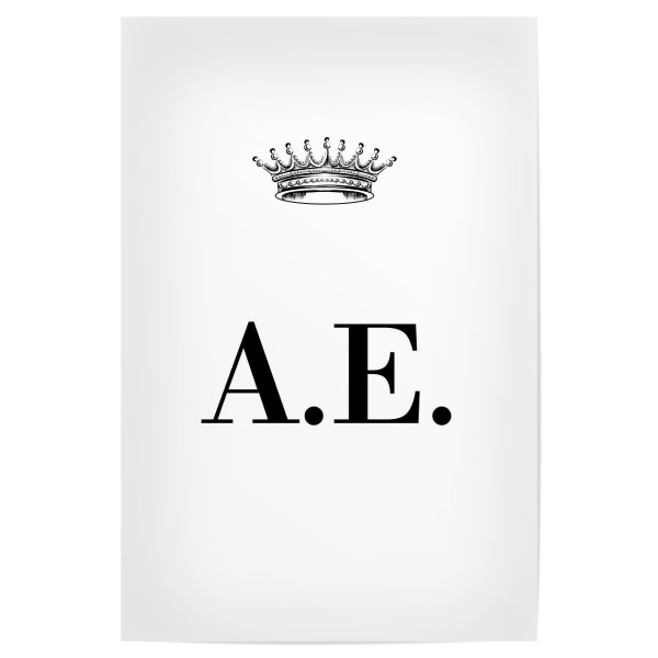 Poster "Queen AE" artboxONE - Schwarzweiß,Buchstaben