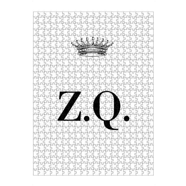 artboxONE Puzzle "Queen ZQ" artboxONE - Schwarzweiß,Buchstaben