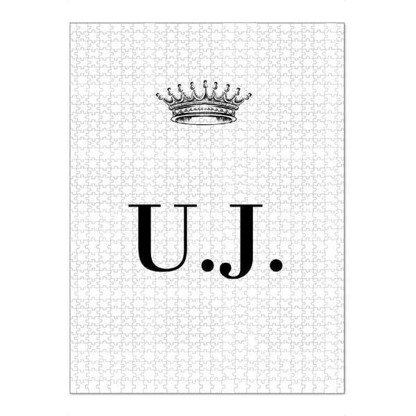 Puzzle Ravensburger "Queen UJ" artboxONE - Schwarzweiß,Buchstaben