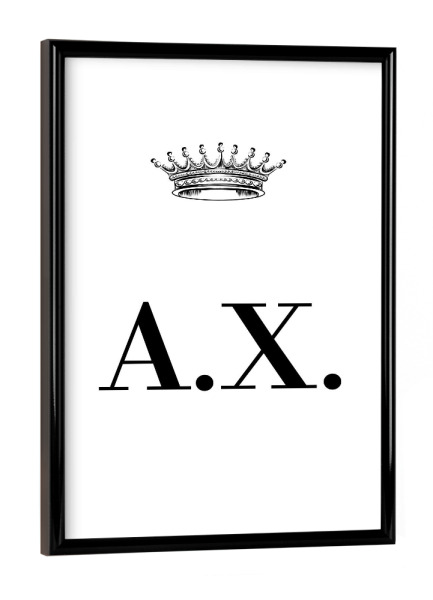 Poster mit schwarzem Rahmen "Queen AX" artboxONE - Schwarzweiß,Buchstaben