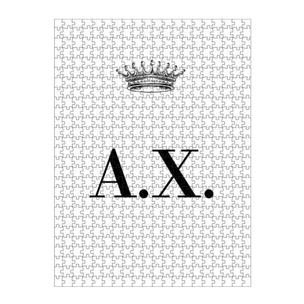 artboxONE Puzzle "Queen AX" artboxONE - Schwarzweiß,Buchstaben