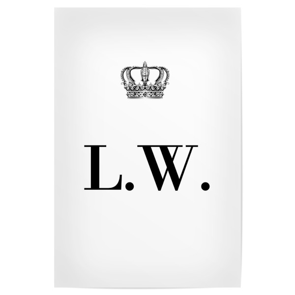 Poster 30x20 cm "King LW" artboxONE - Schwarzweiß,Buchstaben