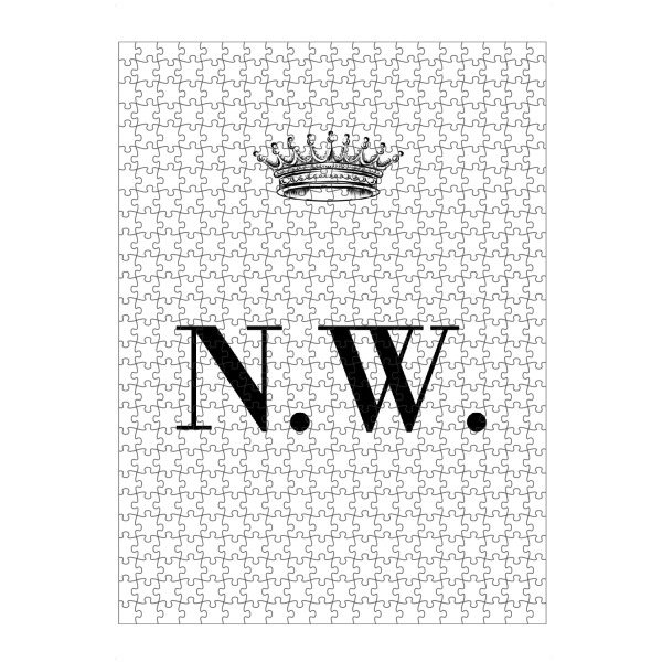 artboxONE Puzzle "Queen NW" artboxONE - Schwarzweiß,Buchstaben