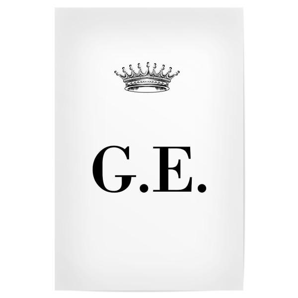 Poster 30x20 cm "Queen GE" artboxONE - Schwarzweiß,Buchstaben