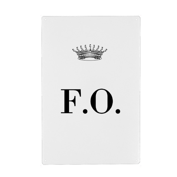 Metall Poster "Queen FO" artboxONE - Schwarzweiß,Buchstaben