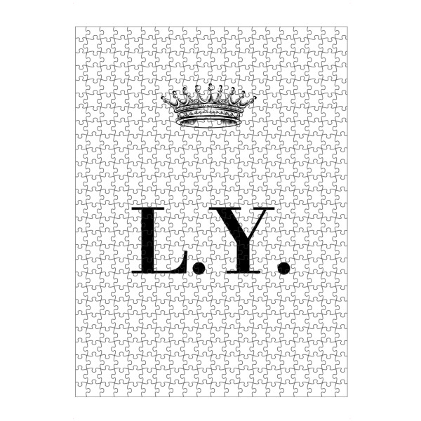 artboxONE Puzzle "Queen LY" artboxONE - Schwarzweiß,Buchstaben
