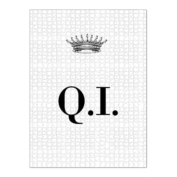 Puzzle Ravensburger "Queen QI" artboxONE - Schwarzweiß,Buchstaben