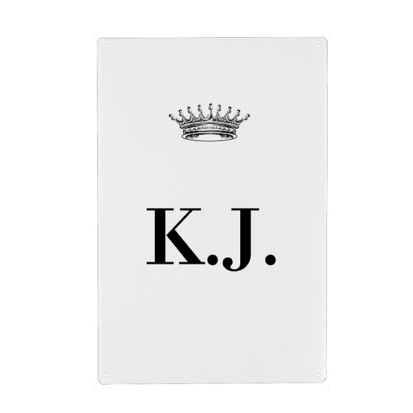Holzbild "Queen KJ" artboxONE - Schwarzweiß,Buchstaben
