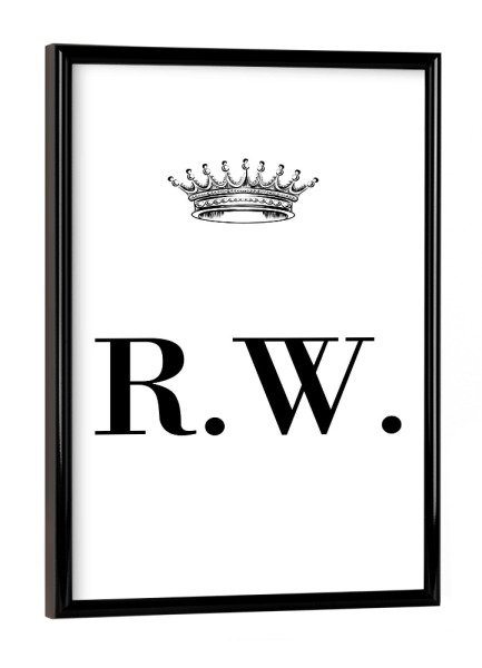 Poster mit schwarzem Rahmen "Queen RW" artboxONE - Schwarzweiß,Buchstaben