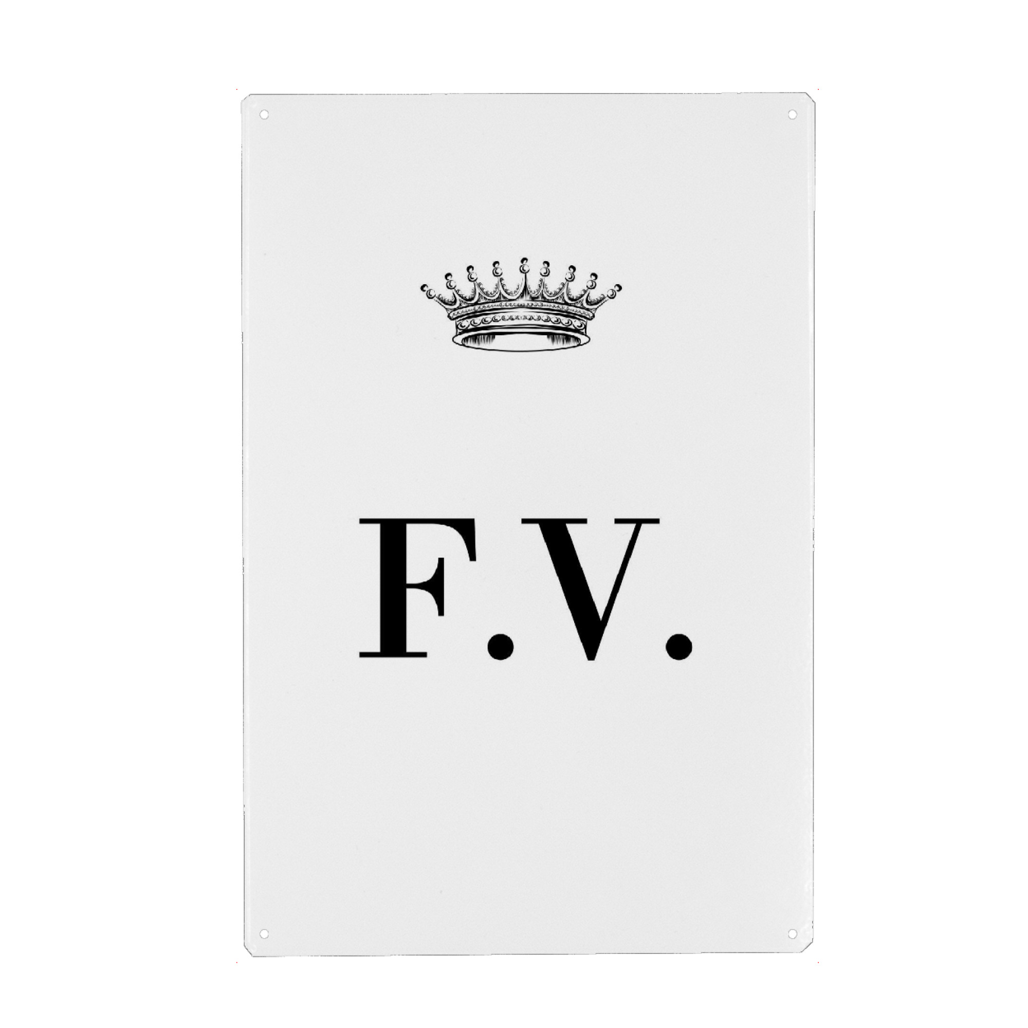 Metall Poster "Queen FV" artboxONE - Schwarzweiß,Buchstaben