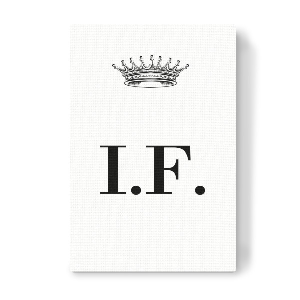 Leinwandbild "Queen IF" artboxONE - Schwarzweiß,Buchstaben