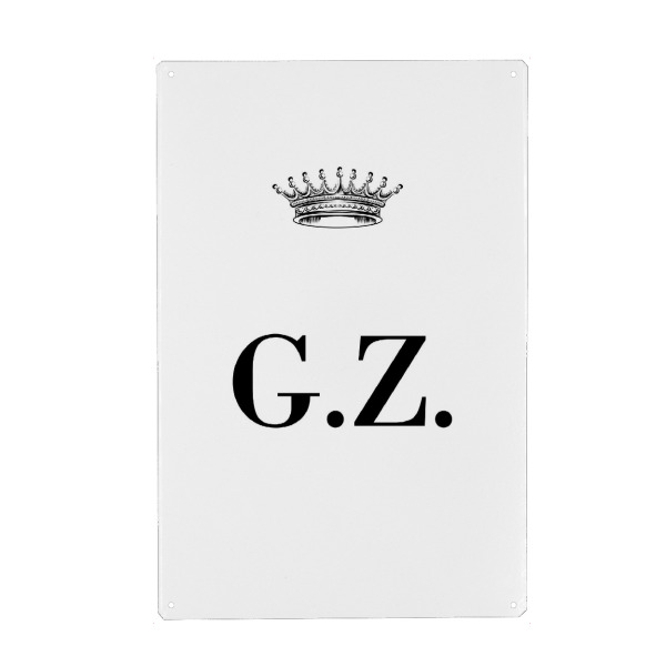 Metall Poster "Queen GZ" artboxONE - Schwarzweiß,Buchstaben