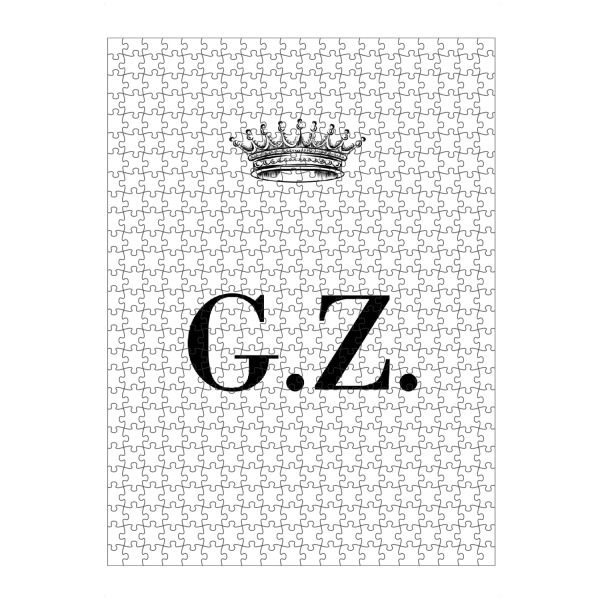artboxONE Puzzle "Queen GZ" artboxONE - Schwarzweiß,Buchstaben