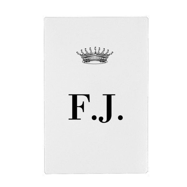 Holzbild "Queen FJ" artboxONE - Schwarzweiß,Buchstaben