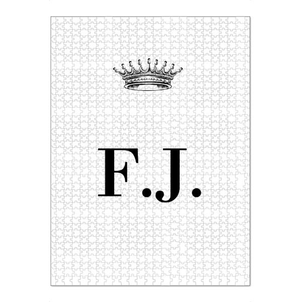 Puzzle Ravensburger "Queen FJ" artboxONE - Schwarzweiß,Buchstaben
