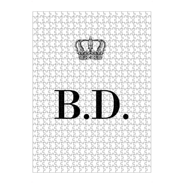 Puzzle Ravensburger "King BD" artboxONE - Schwarzweiß,Buchstaben
