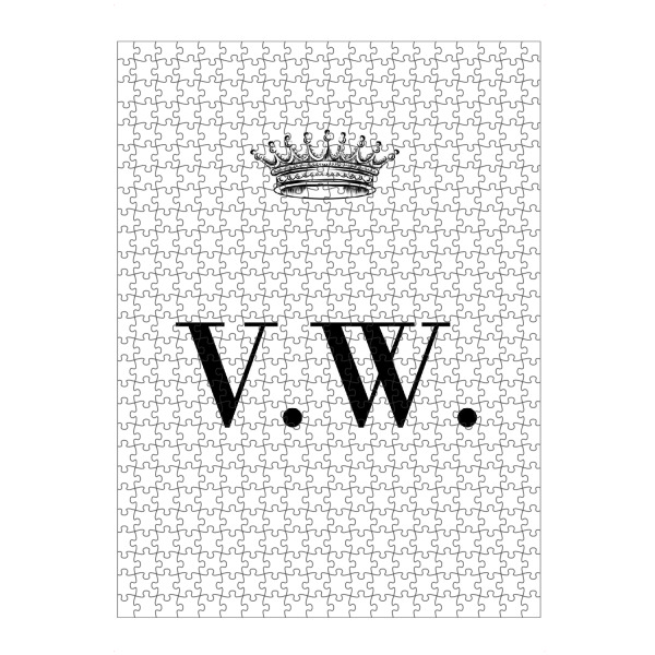 artboxONE Puzzle "Queen VW" artboxONE - Schwarzweiß,Buchstaben