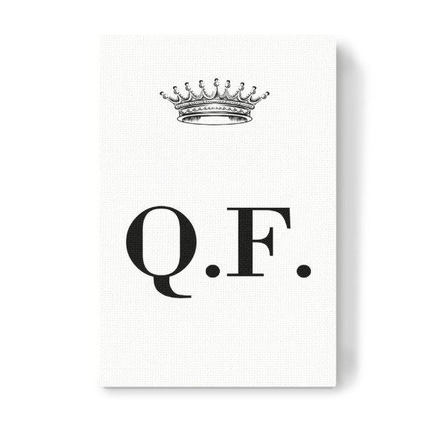 Leinwandbild "Queen QF" artboxONE - Schwarzweiß,Buchstaben