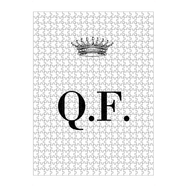 artboxONE Puzzle "Queen QF" artboxONE - Schwarzweiß,Buchstaben