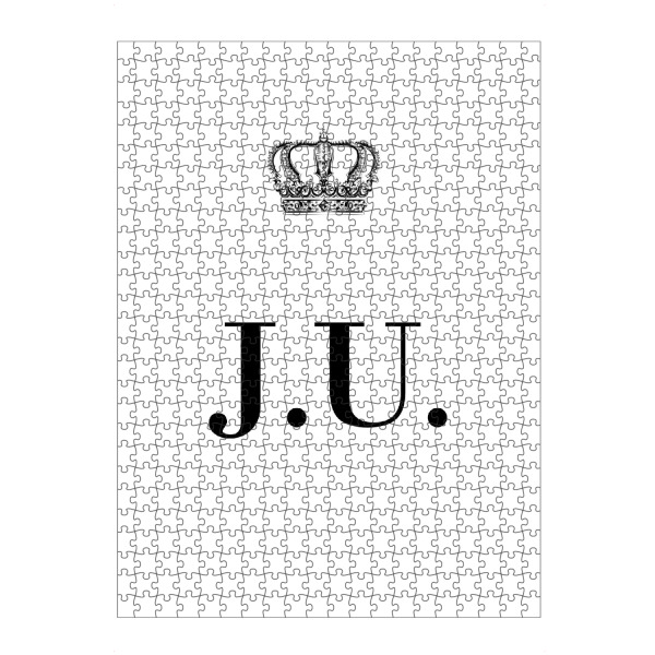 Puzzle Ravensburger "King JU" artboxONE - Schwarzweiß,Buchstaben