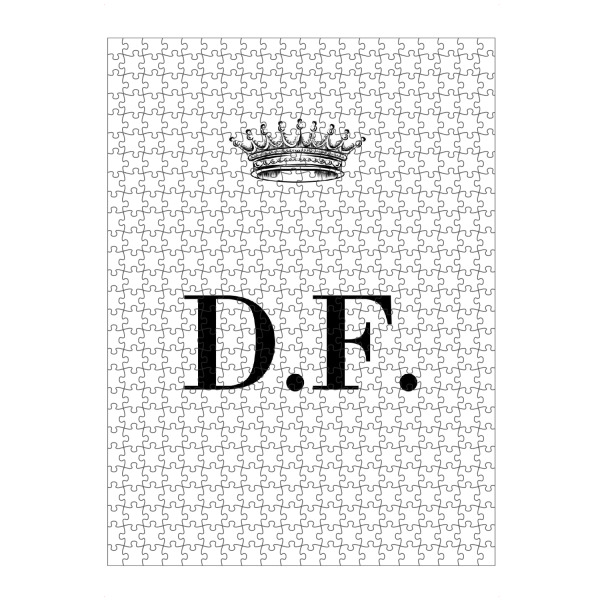 artboxONE Puzzle "Queen DF" artboxONE - Schwarzweiß,Buchstaben