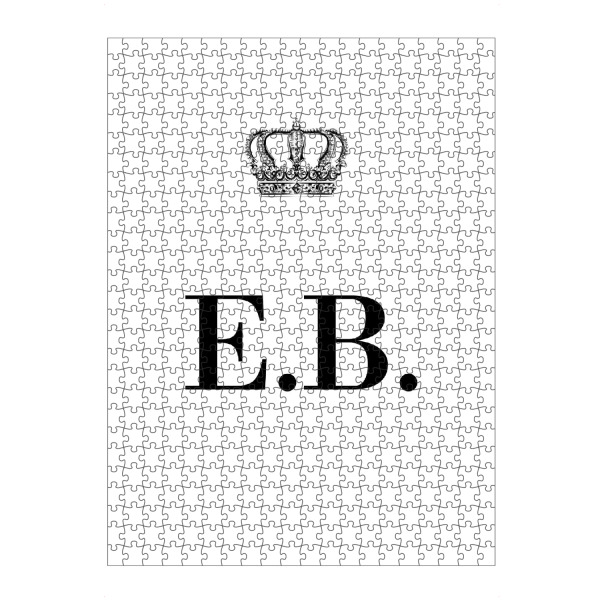Puzzle Ravensburger "King EB" artboxONE - Schwarzweiß,Buchstaben