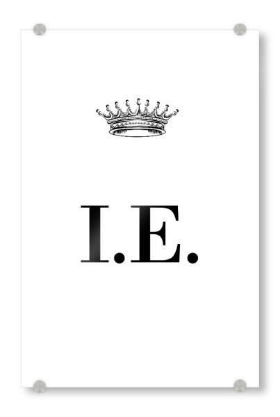 Acrylglasbild "Queen IE" artboxONE - Schwarzweiß,Buchstaben