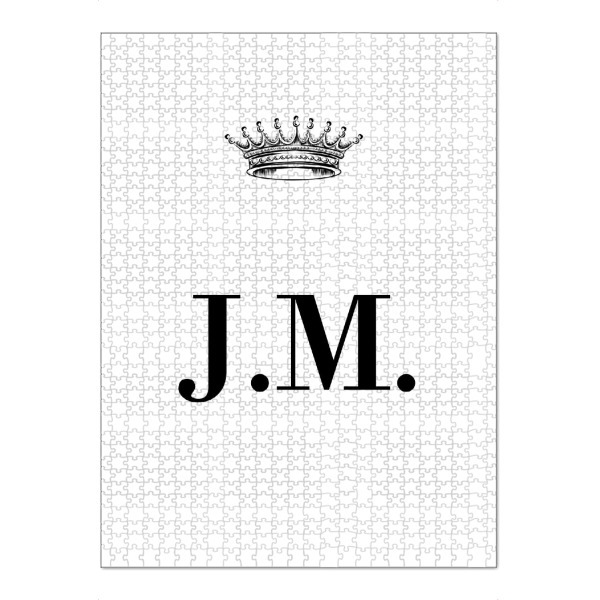 Puzzle Ravensburger "Queen JM" artboxONE - Schwarzweiß,Buchstaben